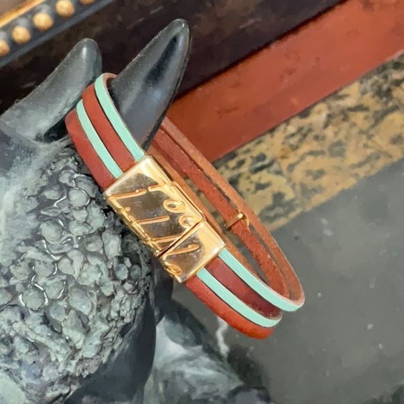 Evil Eye Leather Bracelet ~ Santorini - Picture 4 of 6